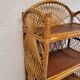 Vintage rattan bookcase shelf