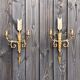Pair of wall lamps decorated with bronze arrows "Cupid"