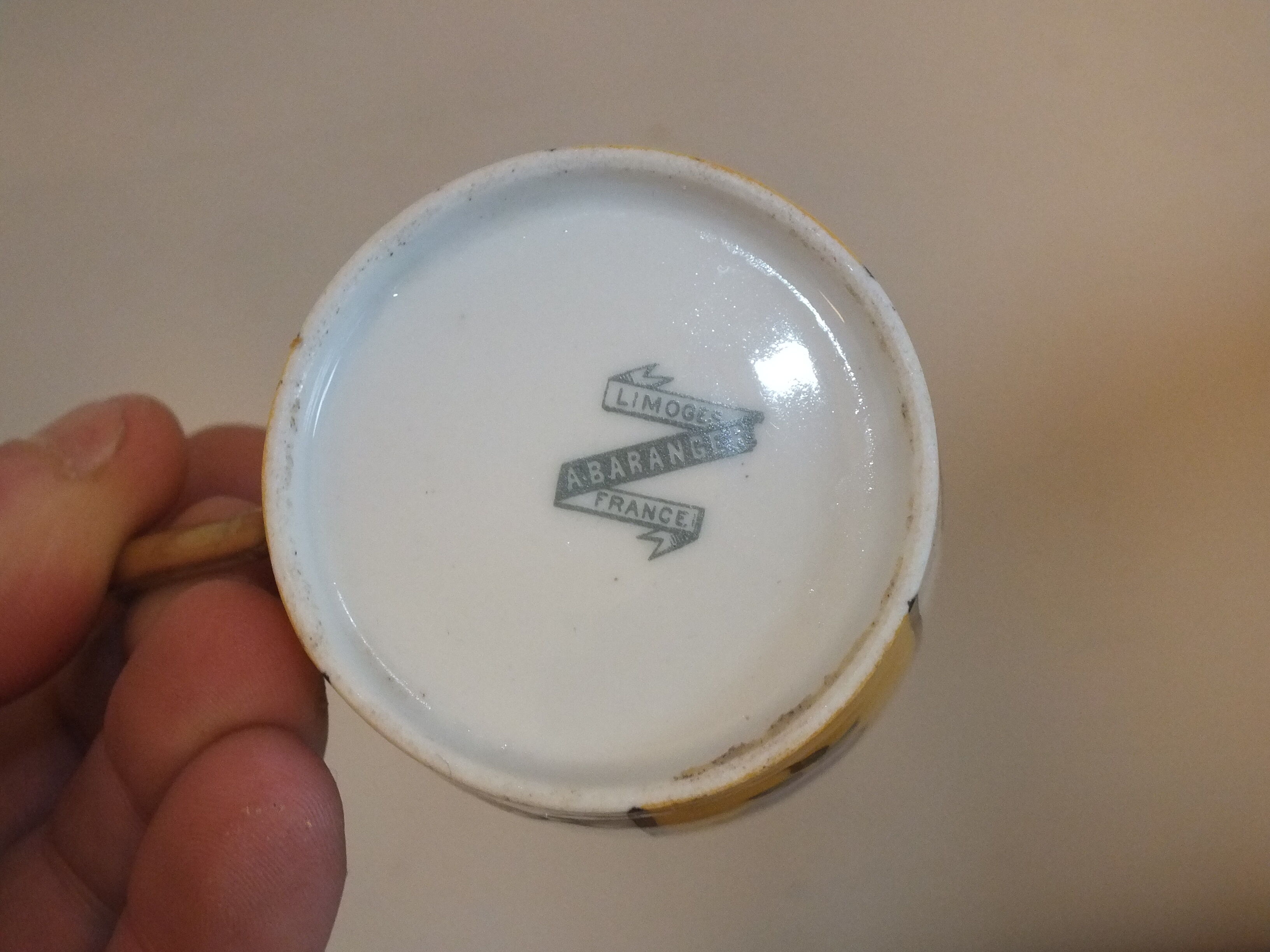 Cup art deco porcelain from Limoges Baranger