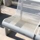 Perforated metal garden bench