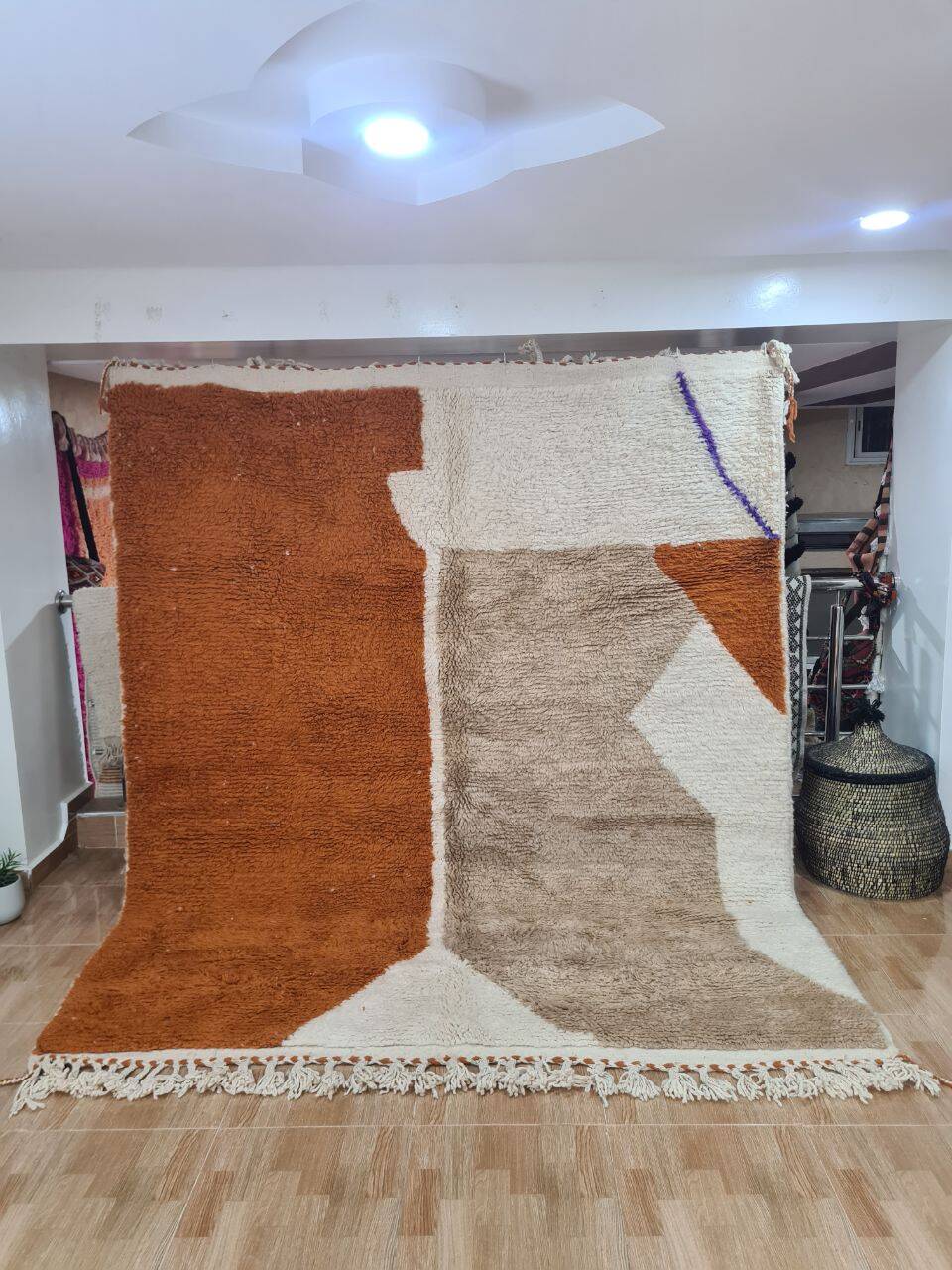 Berber mrirt handmade wool rug 300 X 200 CM