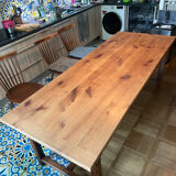 Table de ferme avec 2 tiroirs
