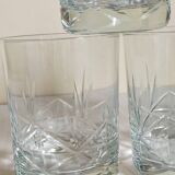 Five timpani glasses with vintage crystal stars