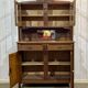 Two-piece Art Deco oak kitchen buffet from the 1930s