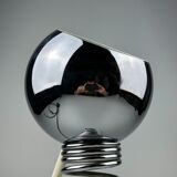 60s 70s table lamp ball lamp spring chrome metal space age design