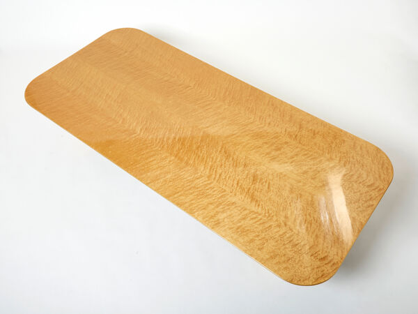 Table basse érable laiton Giovanni Offredi Saporiti 1980