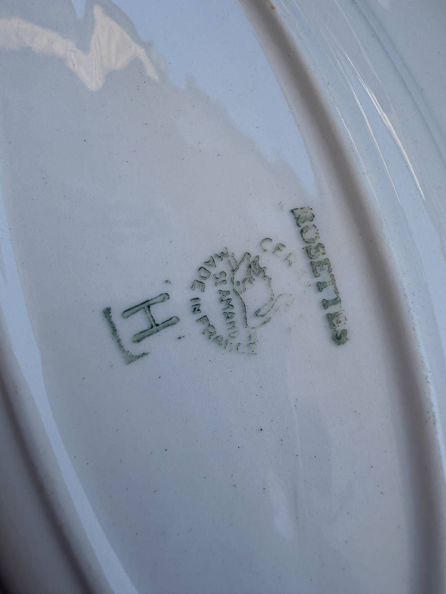 Old oval plate