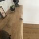 Console 3m x 50 cm en chêne massif et pieds en métal en U