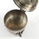 Art Nouveau sugar bowl, silver-plated brass, Hungary, early 20th century