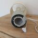 Sage green table lamp with cream lampshade – organic style bedside lamp