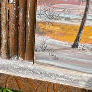 Painting "Chemin d'Or" 2003 - 45 x 23 cm