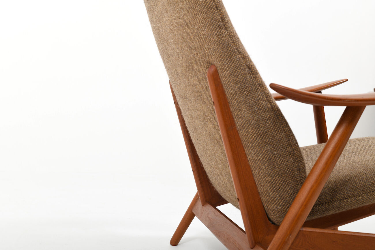 Mid Century Illum Wikkelsø Chaise longue en teck