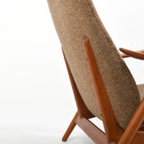 Mid Century Illum Wikkelsø Chaise longue en teck