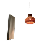 Rottan wicker  hanging lamp 1960 model