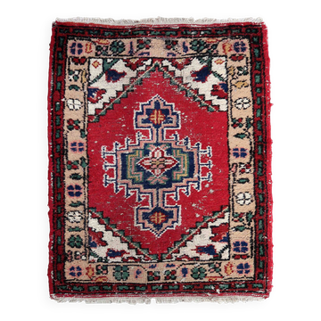 Tapis Vintage Hamadan en Laine (65cm x 89cm), Années 1970