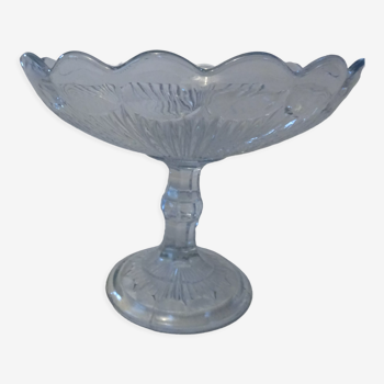 Compotier fruit cup molded glass