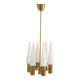 1950s brass and glass chandelier by Hans-Agne Jakobsson