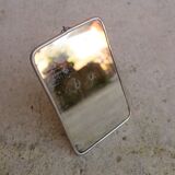 Vintage silver barber's mirror 20cm x 13cm