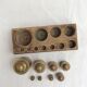 Vintage brass scale weight lacks 4 weights
