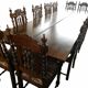 Ltee laval - set of 6 or 12 carved solid wood chairs - very good condition