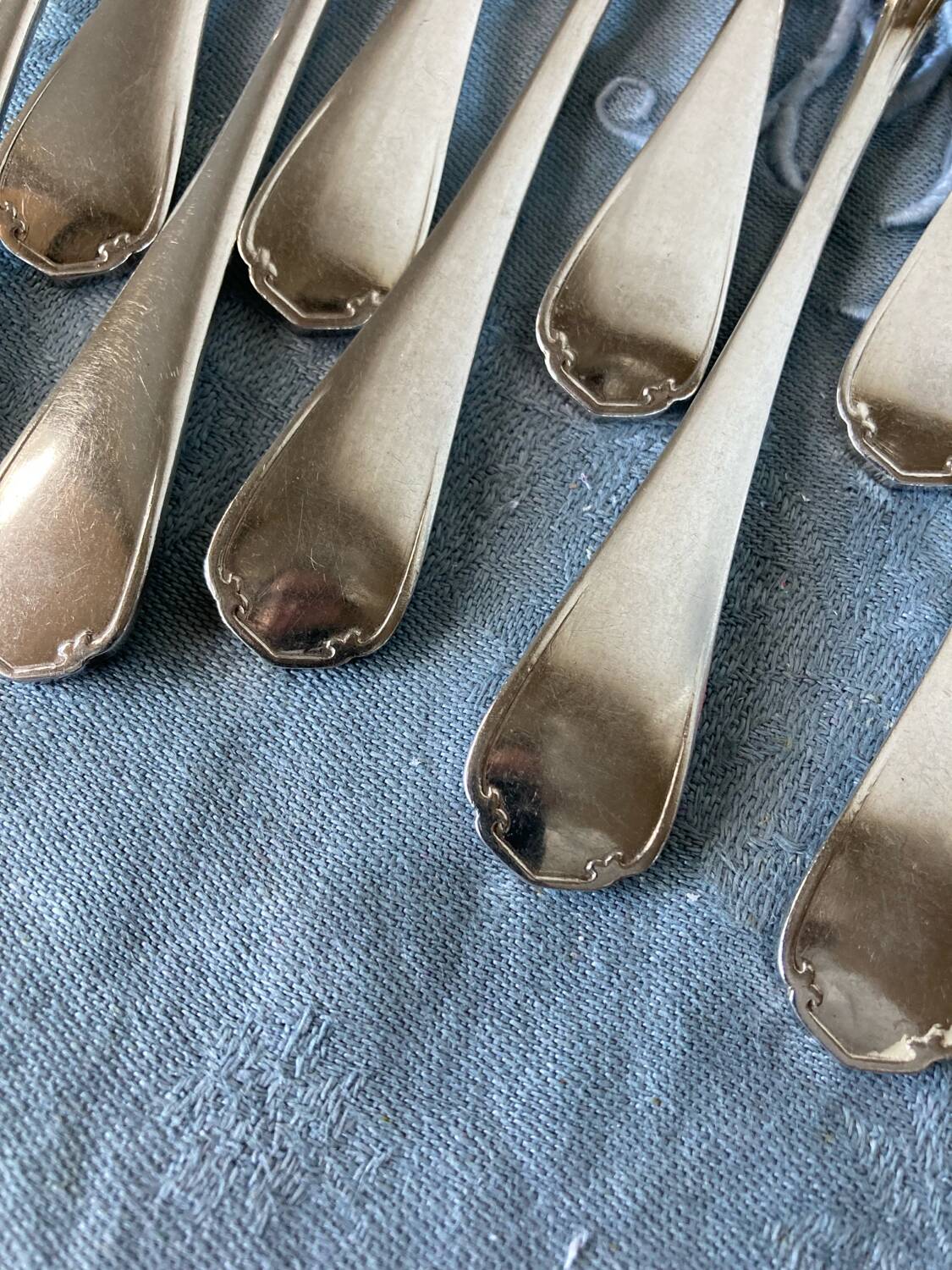 Christofle small spoons, Japan pattern