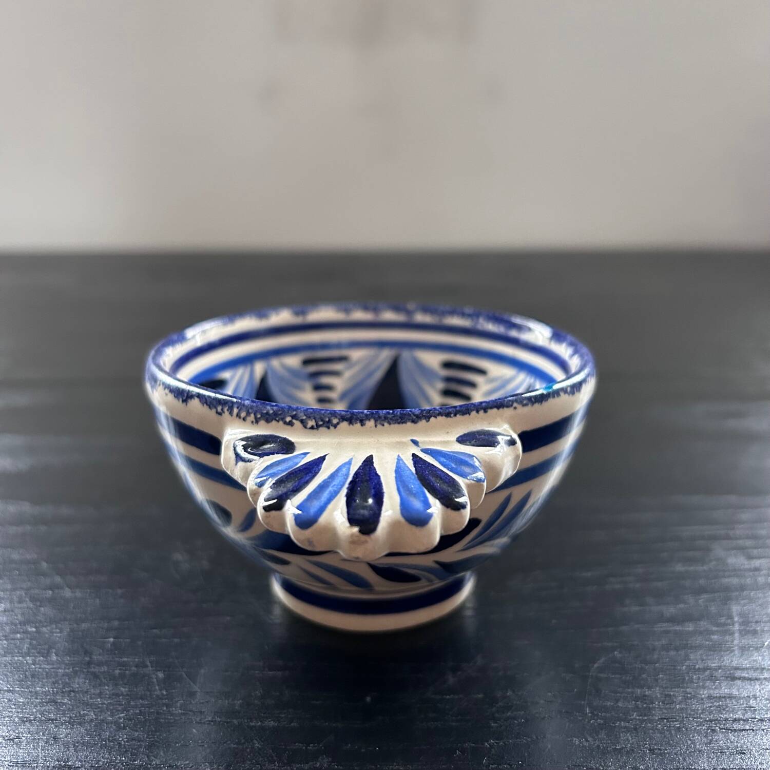 Blue bowl signed HB Quimper