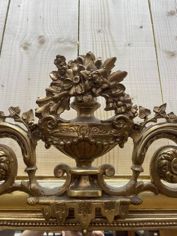 Miroir époque Louis Philippe à fronton OR