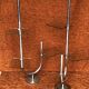 Paire etageres de commerce chromees vintage 1950-1960