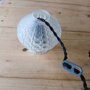 1 suspension/ baladeuse vintage en verre