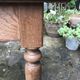 Old farmhouse table desk 1 drawer solid wood patinated black top