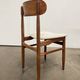 Set of 6 Scandinavian design chairs, ecru seats - price per piece