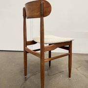 Set of 6 Scandinavian design chairs, ecru seats - price per piece