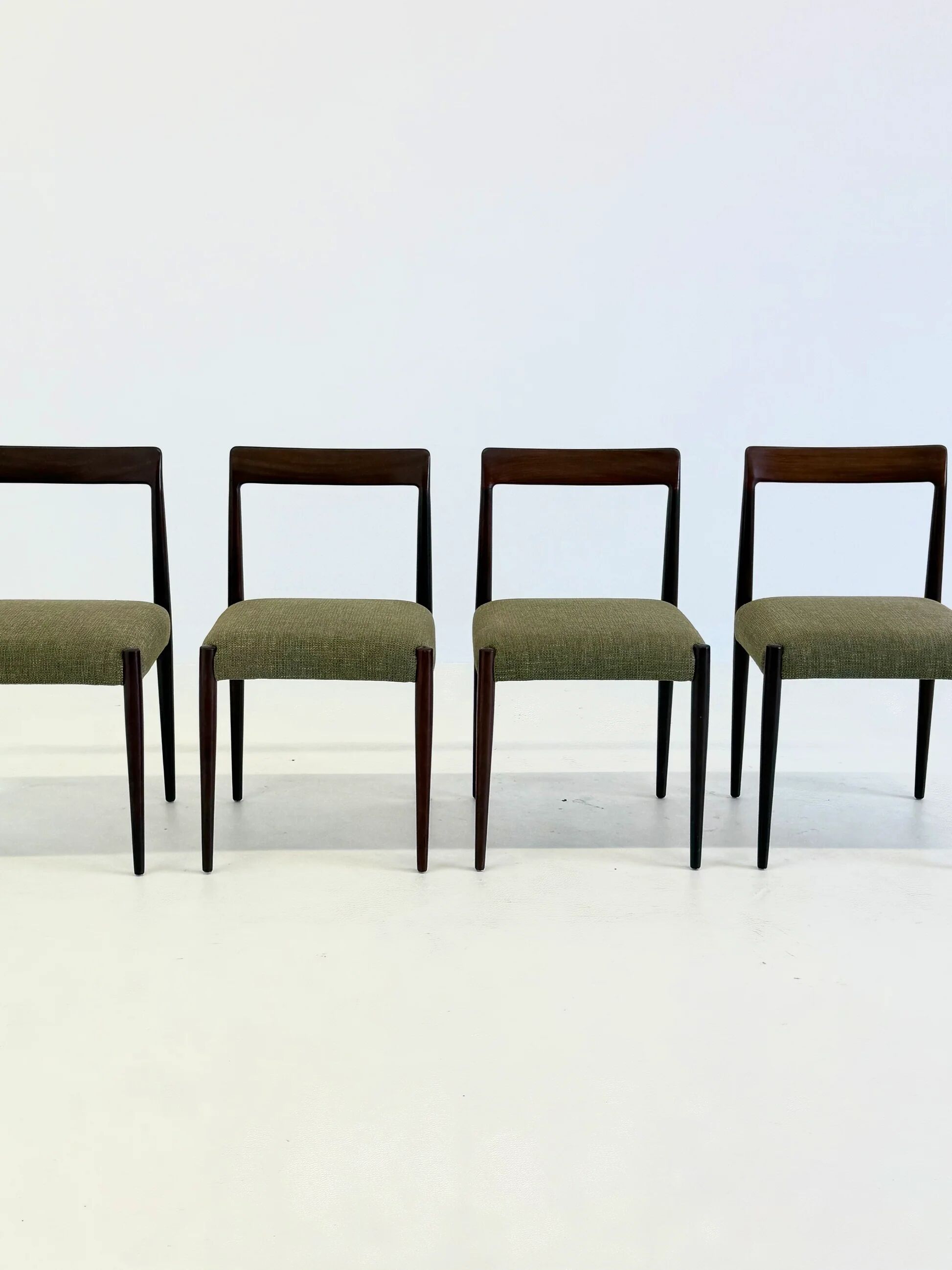 Set of 4 Lübke dining chairs with rosewood