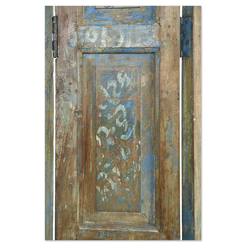 Old weathered teak screen