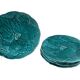 Gien Primefleur green barbotine plates set of 6, 21cm