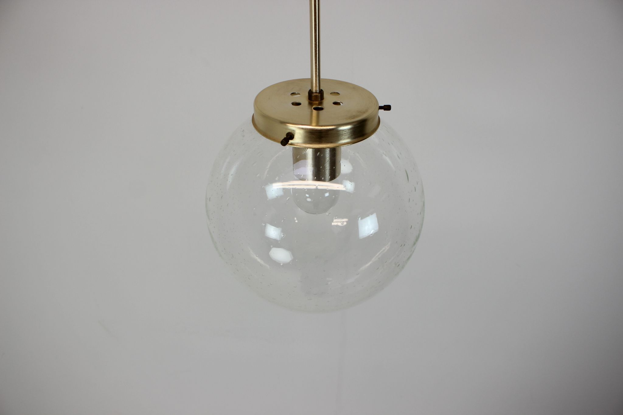 Mid-Century Glass Pendant/Kamenicky Senov, 1970's