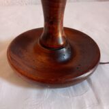 Wooden lamp turned in walnut