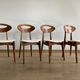 Lot 4 vintage chairs by Roger Landault for Sentou, France 1950