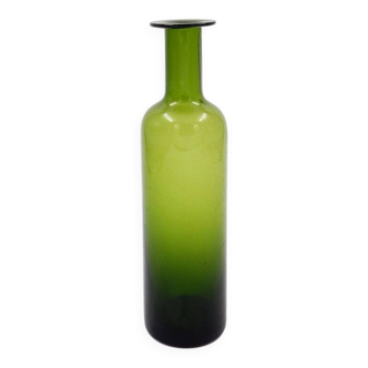 Mid-century green glass vase / Nanny Still style bottle