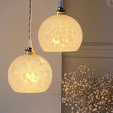 Clichy white glass cascade pendant light