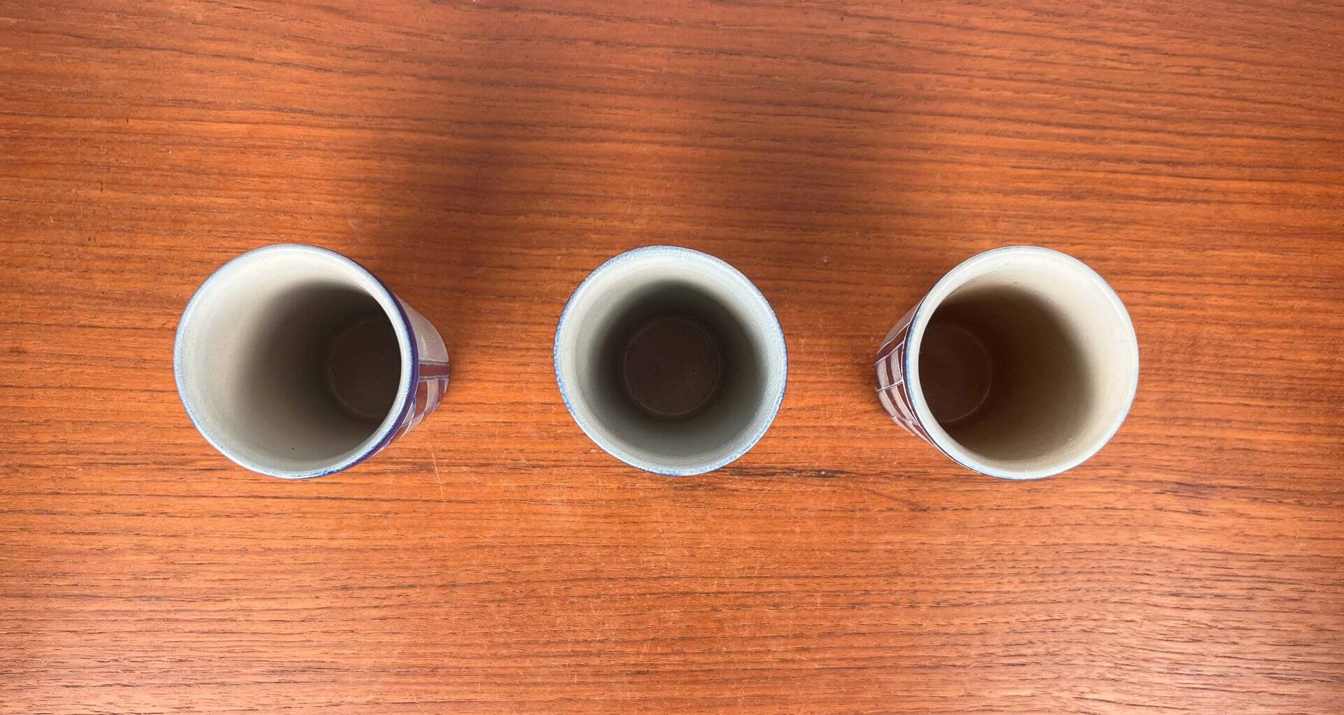 Set of 3 Vintage German Ceramic Mugs by Merkelbach Keramik, 1970s