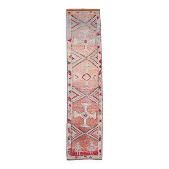 Tapis de couloir vintage rouge-brun 3x12, 86x369 cm SK 22862