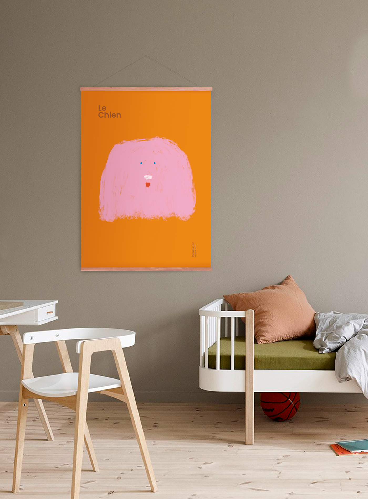 Colorful dog wall poster for child 30cm*40cm