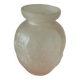 Glass vase press mold pink floral art deco decor