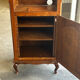 Vintage solid oak furniture for a vinyl turntable.