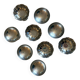 Set of 9 vintage silver stainless steel dessert bowls