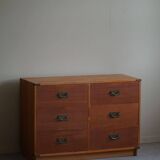 Mid-century modern Danish, a classic Oregon pine chest of drawers, 1950s.