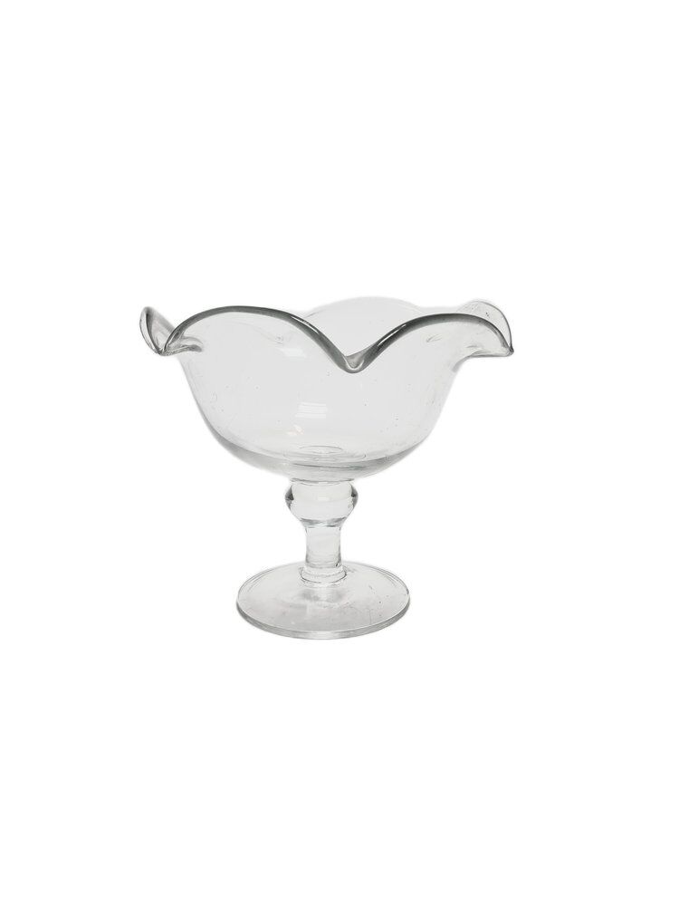 Postmodern transparent bowl on stand, Poland, 1970s