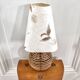 Lampe boule rotin et herbier