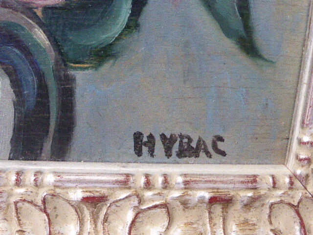 Table signed floral composition Hybac